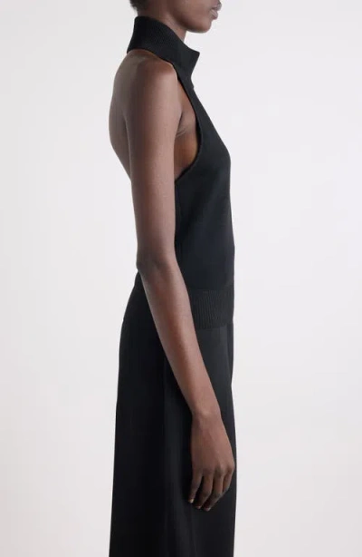 Givenchy Mock-neck Knit Halter Top In Black