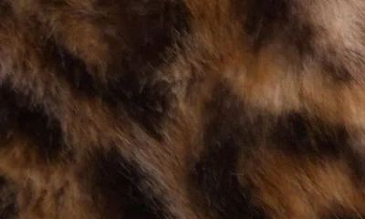 Bp. Leopard Faux Fur Earmuffs In Brown