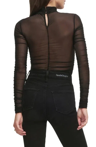 Favorite Daughter The Love Language Mesh Top In Black