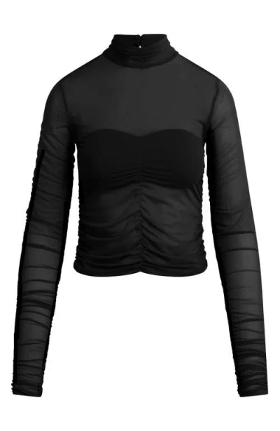 Favorite Daughter The Love Language Mesh Top In Black