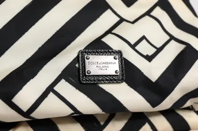 Pre-owned Dolce & Gabbana Black White Nylon Leather Travel Back Pack Men's Bag () In Multi
