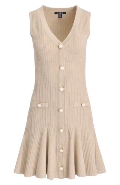 Bcbg Women's Button Front Sweater Dress In Gray