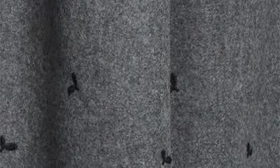 Comme Des Garcons Girl Comme Des Garçons Girl Embroidered Wool Blend Flannel Pinafore In Gray