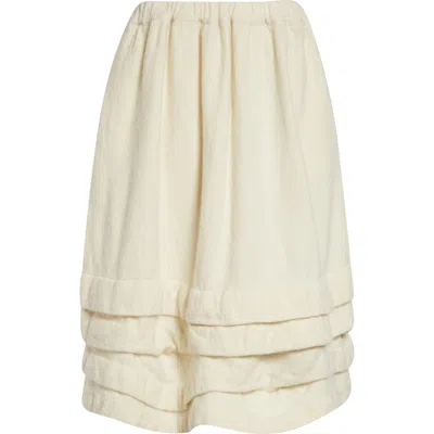 Comme Des Garcons Girl Comme Des Garçons Girl Wool Blend Felt Tiered Skirt In Neutral