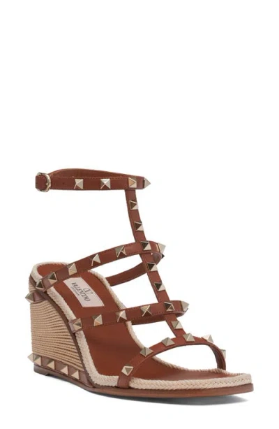Valentino Garavani Rockstud Espadrille Sandal In Multi