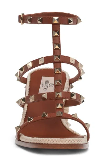 Valentino Garavani Rockstud Espadrille Sandal In Multi