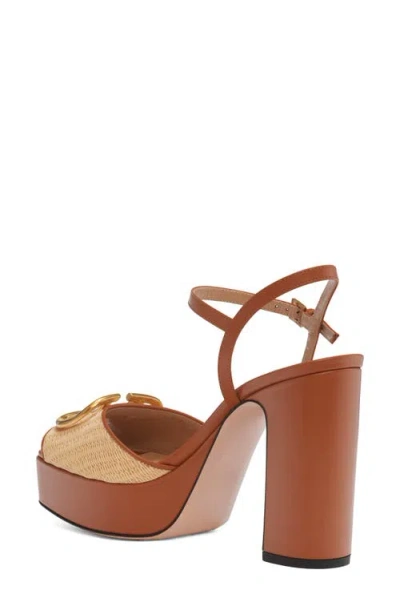 Valentino Garavani Vlogo Signature Platform Sandal In Nude