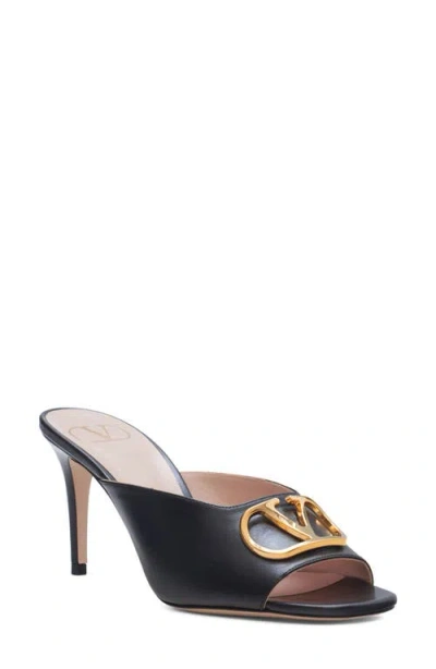 Valentino Donna Vlogo Signature Sandal In Black