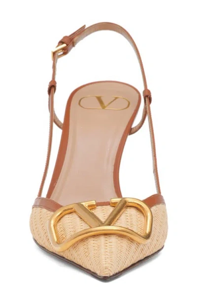 Valentino Garavani Vlogo Signature Slingback Pump In Nude