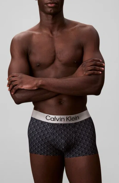 Calvin Klein Low Rise Brushed Microfiber Jersey Boxer Briefs In Gray