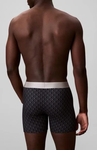 Calvin Klein Brushed Microfiber Jersey Boxer Briefs In Gray