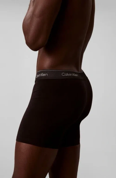 Calvin Klein Icon Stretch Cotton Boxer Briefs In Black