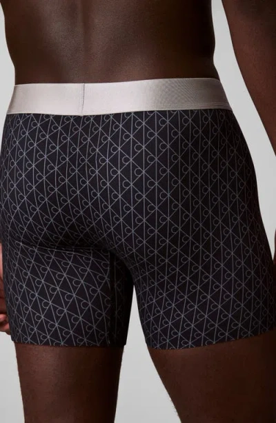 Calvin Klein Brushed Microfiber Jersey Boxer Briefs In Gray