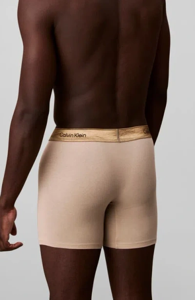 Calvin Klein Icon Stretch Cotton Boxer Briefs In Neutral