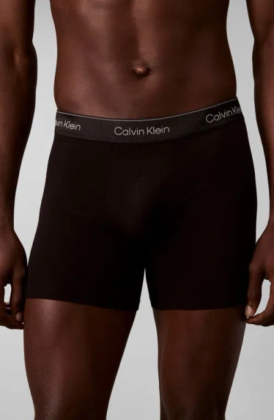 Calvin Klein Icon Stretch Cotton Boxer Briefs In Black