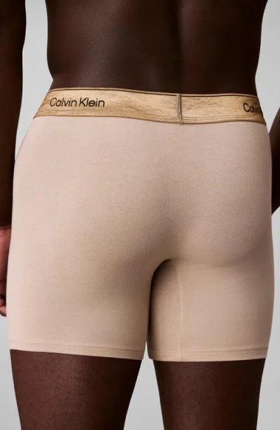 Calvin Klein Icon Stretch Cotton Boxer Briefs In Neutral