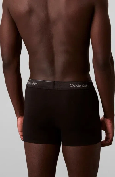 Calvin Klein Icon Holiday Stretch Cotton Boxer Briefs In Black