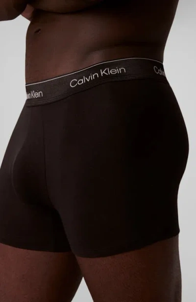Calvin Klein Icon Holiday Stretch Cotton Boxer Briefs In Black