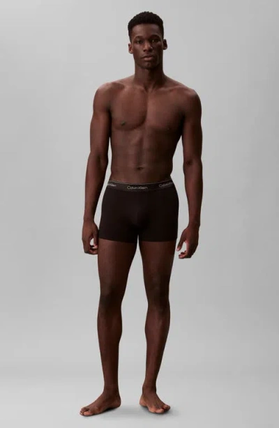 Calvin Klein Icon Holiday Stretch Cotton Boxer Briefs In Black