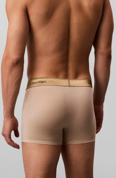 Calvin Klein Icon Holiday Stretch Cotton Boxer Briefs In Neutral