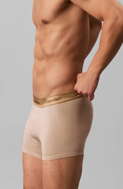 Calvin Klein Icon Holiday Stretch Cotton Boxer Briefs In Neutral