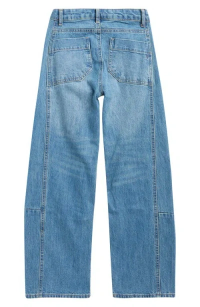Tractr Kids' Barrel Leg Jeans In Blue