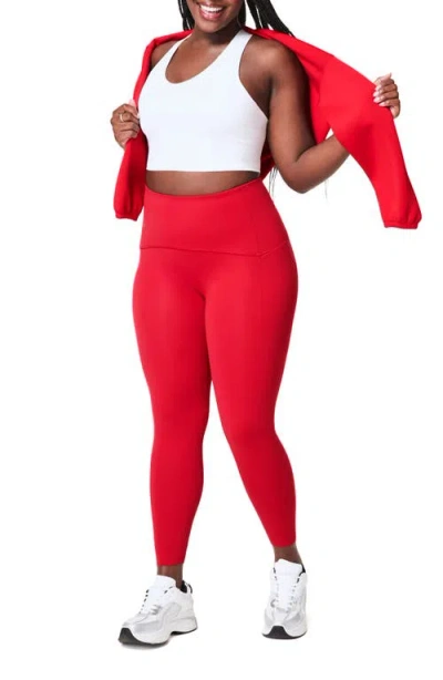 Spanx ® Shape™ Booty Boost® Side Pocket Leggings In Red