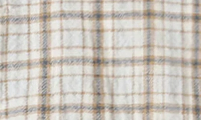 Quincy Mae Simone Plaid Long Sleeve Organic Cotton Dress & Bloomers In Neutral