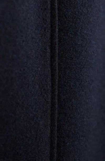 Bugatchi Leather Trim Wool Blend Tweed Peacoat In Animal Print