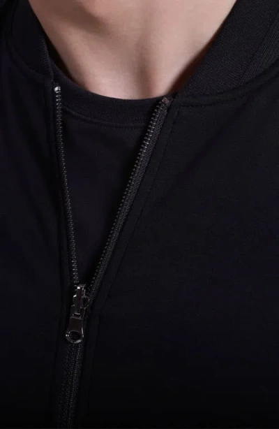 Bugatchi Soft Touch Knit Reversible Bomber Jacket In Multi