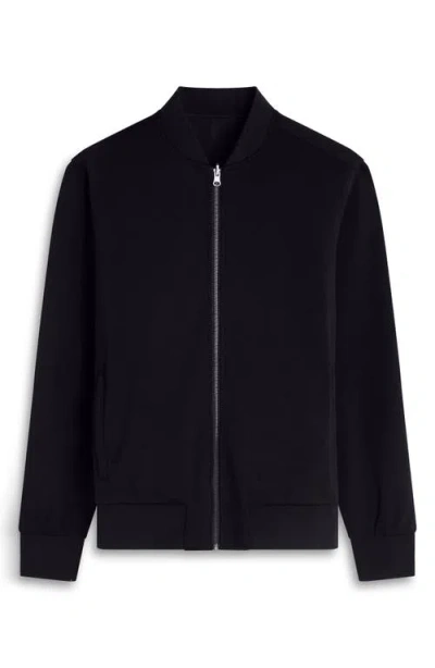 Bugatchi Soft Touch Knit Reversible Bomber Jacket In Multi