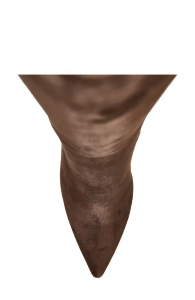 Tony Bianco Apollo Pointed Toe Knee High Boot In Brown