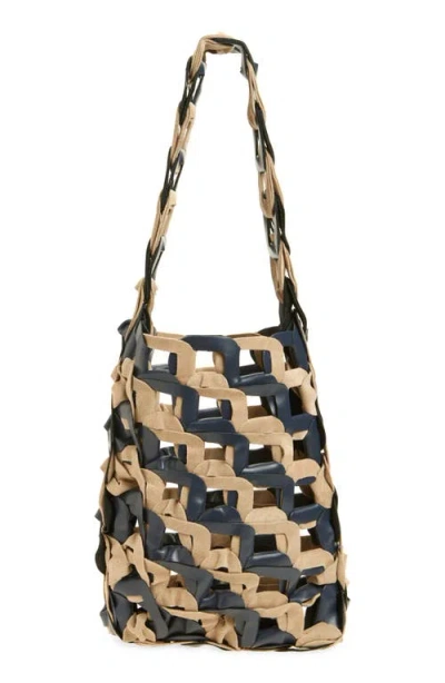 Sc103 Medium Links Leather Tote In Multi