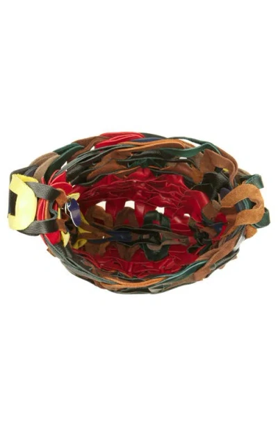 Sc103 Medium Links Leather Tote In Multi