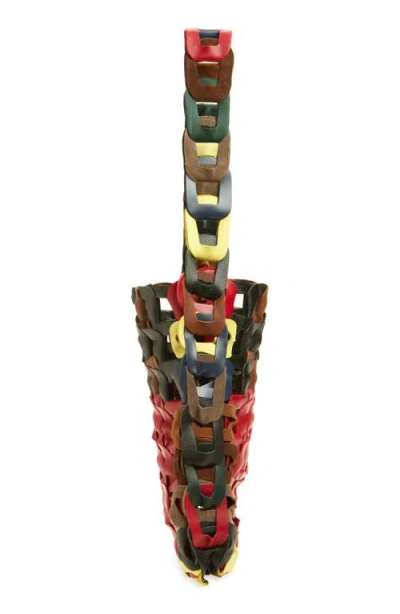 Sc103 Medium Links Leather Tote In Multi