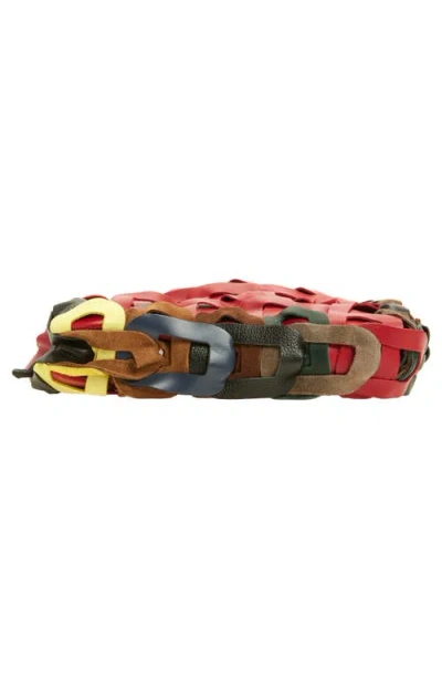 Sc103 Medium Links Leather Tote In Multi