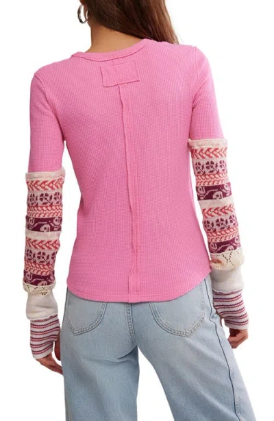 Free People All In Cuff Knit Top In Multi