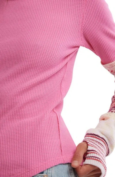 Free People All In Cuff Knit Top In Multi