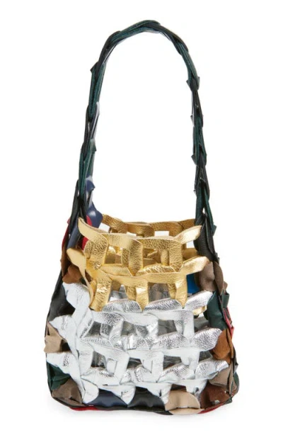 Sc103 Links Leather Shoulder Bag In Multi