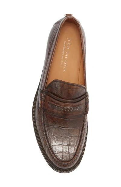 John Varvatos Greenwich Chain Loafer In Brown