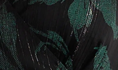 Tommy Bahama Bloom Beauty Metallic Long Sleeve Maxi Dress In Black