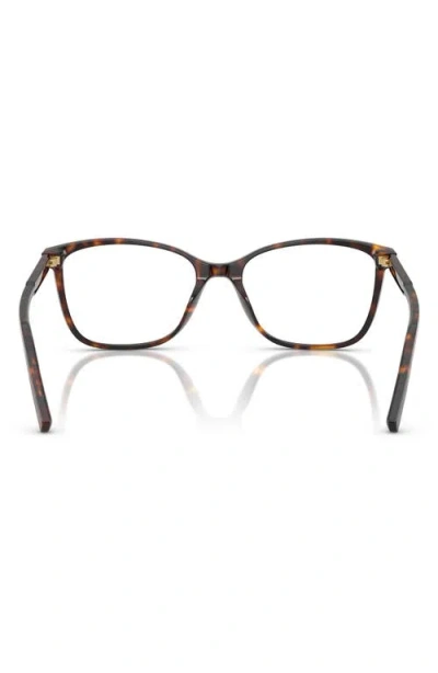 Dolce & Gabbana Dolce&gabbana 52mm Rectangular Optical Glasses In Brown