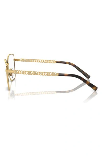 Dolce & Gabbana Dolce&gabbana 56mm Square Optical Glasses In Gold
