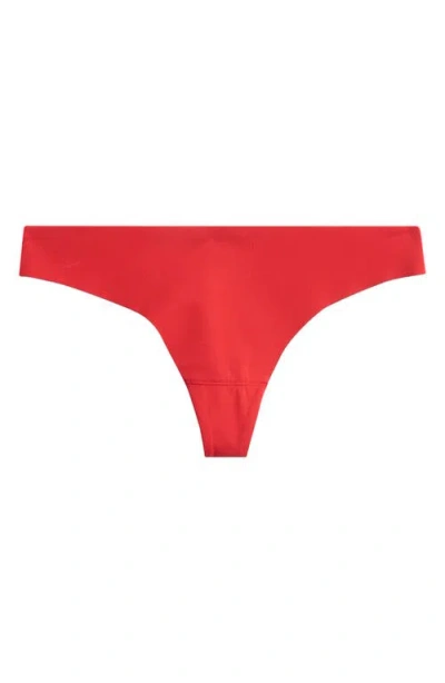 Fleur Du Mal Le Stretch Micro Thong In Red