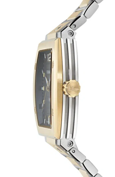 Ferragamo F80 Tonneau 3h Watch In Gold