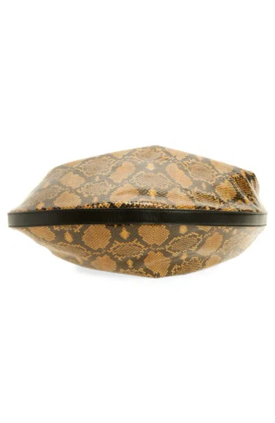 Marni Amber Python Dot Small Hobo Bag In Brown