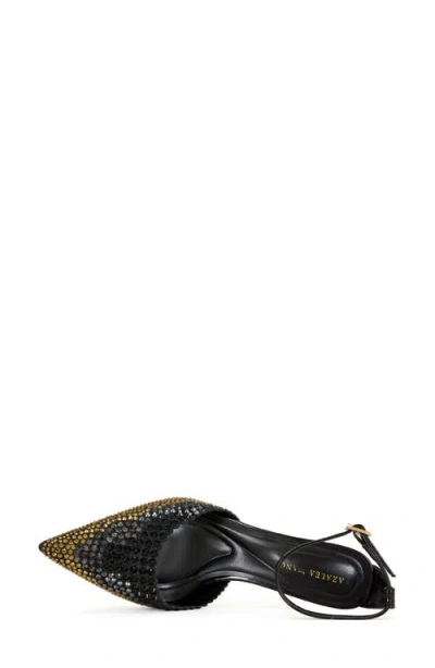 Azalea Wang Julippe Ankle Strap Pointed Toe Pump In Animal Print