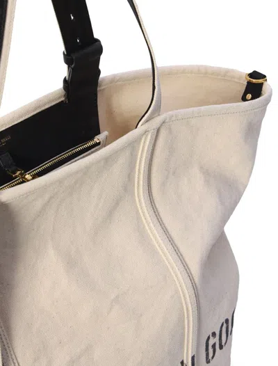Golden Goose 24.7 Canvas Tote Bag With Tie Dye Print In Neutral