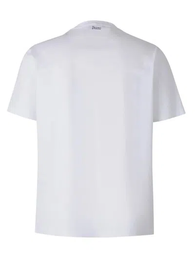 Herno Crewneck Jersey T-shirt In White