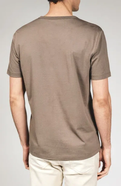 7 Diamonds Stretch Cotton & Modal Performance Crewneck T-shirt In Brown